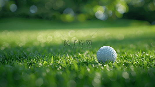 夏日运动草坪上的高尔夫球4背景图片