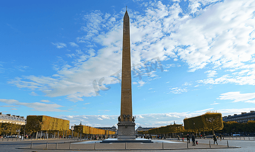 法国巴黎协和广场的卢克索方尖碑