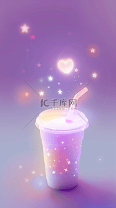 冷饮冰背景图片_夏天卡通3D饮料冷饮图标背景