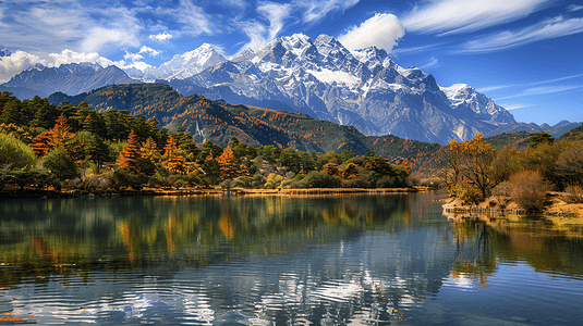 旅游丽江玉龙雪山摄影图