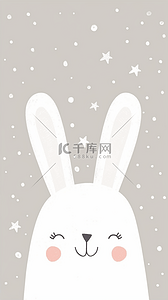 清新卡通可爱背景图片_清新卡通可爱小兔子壁纸素材
