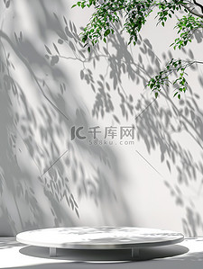 树影3D白色产品展台设计