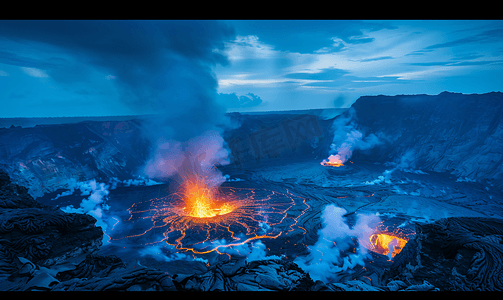 火山喷发后的景观