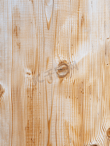 棕色木纹摄影照片_未上漆的松木板带木纹特写