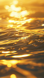 夏日海上金色落日金色波浪壁纸设计图