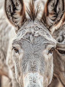 农村动物摄影照片_近距离接触卡斯特州立公园的乞讨驴子