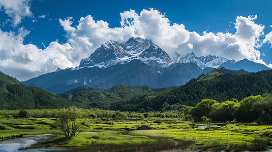 旅游丽江玉龙雪山摄影图