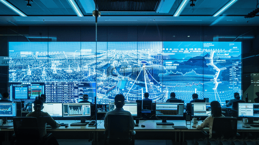 青岛地铁背景图片_科技信息分析指挥中心监控中心13设计