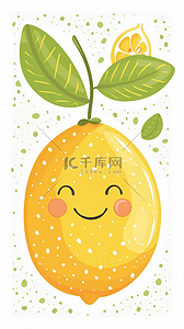 扁平卡通涂鸦风夏天水果梨子背景