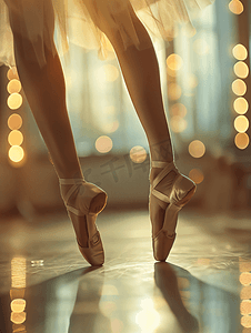 旋转白光效摄影照片_舞厅里芭蕾舞演员的双腿