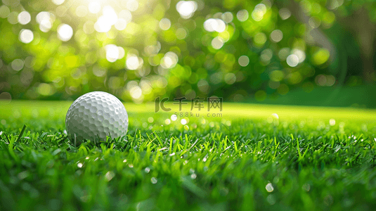 运动场地背景图片_夏日运动草坪上的高尔夫球设计图