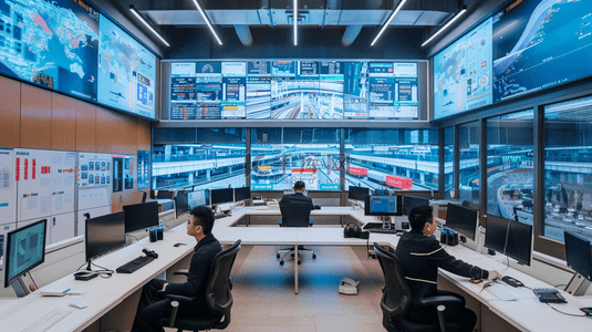 地铁指挥中心监控中心科技信息分析中心素材