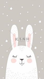 壁纸清新可爱背景图片_清新卡通可爱小兔子壁纸素材