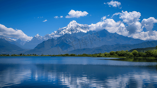 旅游丽江玉龙雪山摄影图