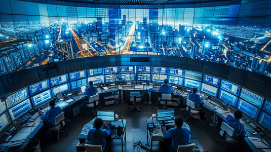 蓝色数字大屏背景图片_科技信息分析指挥中心监控中心18图片