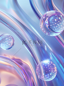 气泡背景素材背景图片_蓝色和紫色渐变的气泡背景素材