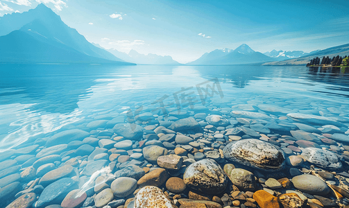 国家环境摄影照片_蒙大拿州麦克唐纳湖的景色