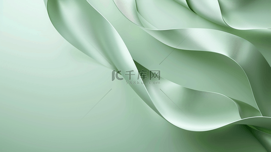 玻璃流体背景图片_薄荷绿透明流体玻璃丝带背景