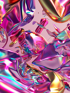 3D金属炫彩紫色背景素材
