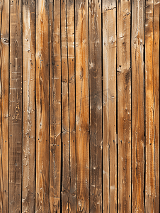 由天然木材垂直板制成的围栏
