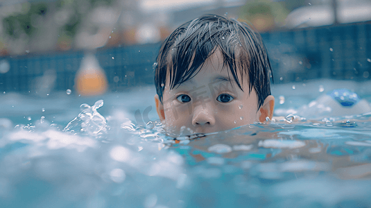 健康评选摄影照片_正在游泳的儿童摄影2