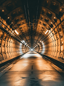 伦敦泰晤士河摄影照片_格林威治泰晤士河下的隧道