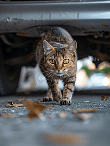 猫在车下猫在车下跑住在街上