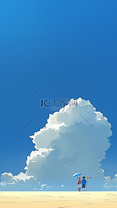 白云背景图背景图片_清新可爱夏日蓝天白云壁纸背景图