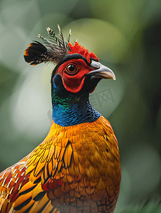 锦鸡摄影照片_加那利群岛特内里费鹦鹉公园的锦鸡