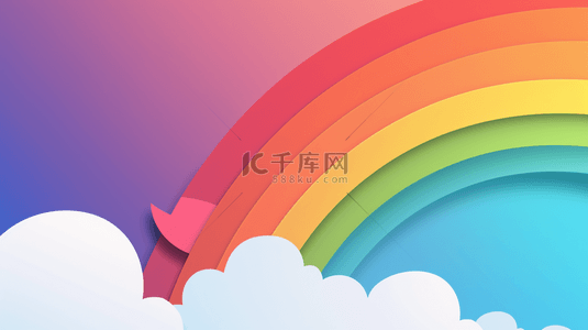 梦幻卡通背景背景图片_六一儿童节抽象梦幻彩虹背景