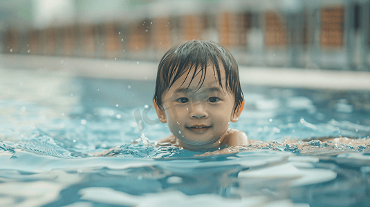 正在游泳的儿童摄影9