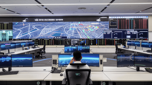 地铁指挥中心监控中心科技信息分析中心背景