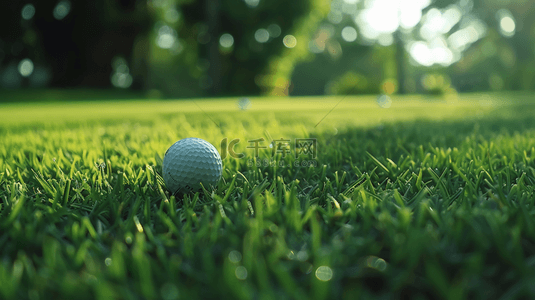 运动场地背景图片_夏日运动草坪上的高尔夫球设计