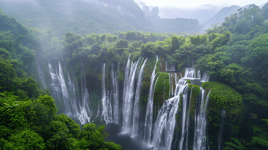 贵州贫困摄影照片_贵州黄果树瀑布美丽壮观摄影图
