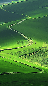 山谷风景背景图片_夏日绿色草原风景山谷风景壁纸设计