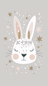 白色2背景图片_清新卡通可爱小兔子壁纸2背景图