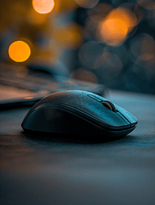 播放键icon摄影照片_桌上的电脑鼠标柔和的焦点
