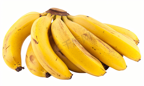 一堆香蕉被孤立在白色背景剪切路径上