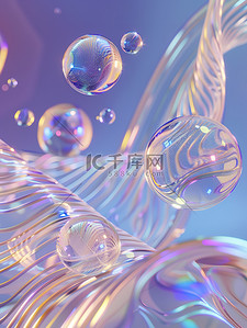 的气泡背景图片_蓝色和紫色渐变的气泡背景素材