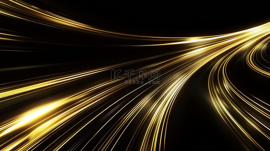 运算速度背景图片_黑色背景金色速度线条