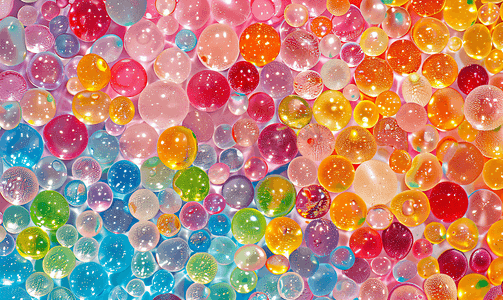 彩色圆形泡泡糖特写现代背景大尺寸高品质印刷品