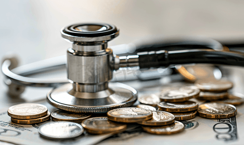 财务健康检查或医疗保健概念成本