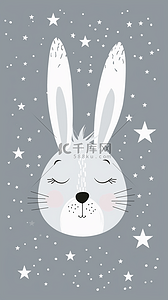 惊讶的兔子兔子背景图片_清新卡通可爱小兔子壁纸背景图片