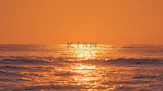 夏日海上金色落日风景金色波浪壁纸背景素材