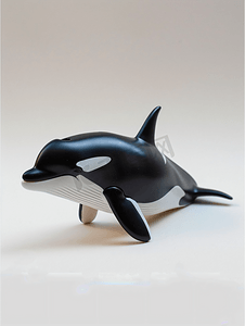 人物玩具虎鲸孤立特写图像