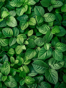 夏季植物装饰摄影照片_绿叶图案秋季植物叶子背景