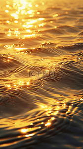 金色落日背景图片_夏日海上金色落日金色波浪壁纸背景图片