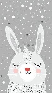 兔子卡通清新背景图片_清新卡通可爱小兔子壁纸背景图片