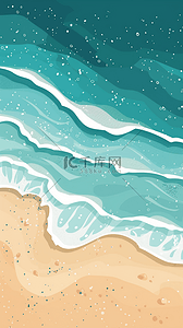 夏日简约卡通可爱海浪波纹底纹素材