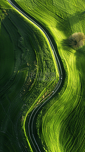 夏日绿色草原风景山谷风景壁纸背景图片